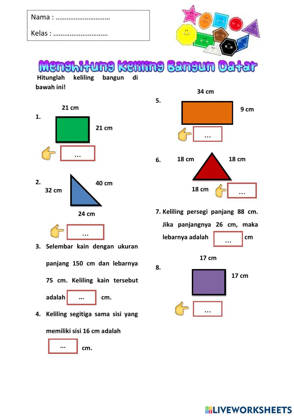 5 Contoh Soal Tugas Kelompok Bangun Datar Kelas 3 yang Wajib Orang Tua Tahu