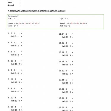 5 Rekomendasi Ckumpulan Soal Pembagian Kelas 3 yang Wajib Dicoba agar Anak Makin Jago Berhitung