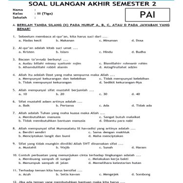 Akhirnya Tersedia! 7 Link Download Soal Akhir Semester 2 Kelas 3 Semua Mapel, Wajib Tahu Sebelum Ujian