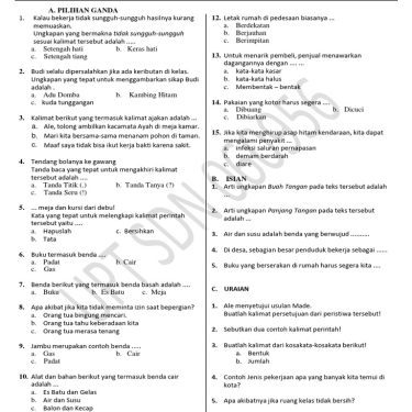Akhirnya Terungkap 3 Contoh Soal Semester Kelas 6 Tema 3 yang Sering Muncul di Ujian