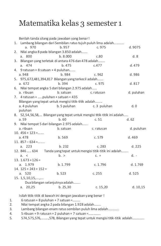 Wajib Tahu! Cara Praktis Download Soal Akhir Semester 1 Kelas 3 K 13 Lengkap dengan Jawaban