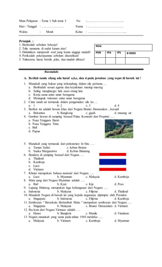 5 Cara Kuasai contoh soal ulangan harian kelas 6 tema 1 subtema 3 Sebelum Ujian