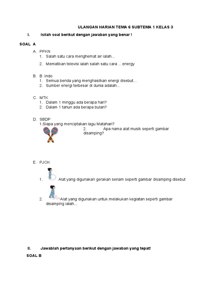 7 Rahasia Contoh Soal Ulangan Harian Kelas 6 Tema 6 Subtema 1 Wajib Tahu Sebelum Ujian!