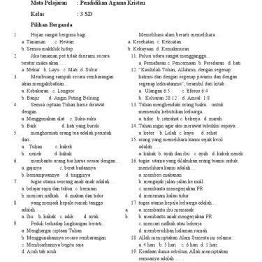 Download Soal Agama Semester 1 Kelas 3: 7 Lembar Kerja Siswa Siap Cetak yang Wajib Dimiliki Guru