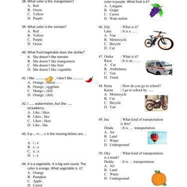 download soal bahasa inggris kelas 3 sd semester 1