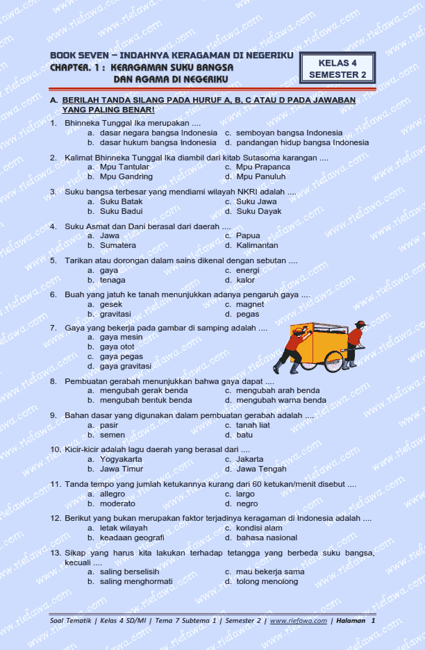 7 Contoh Soal Tematik Kelas 4 Tema 7 Subtema 1 yang Bikin Nilai Naik Sekarang