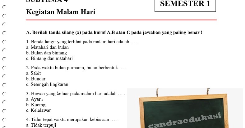 7 Rahasia Contoh Soal Tematik Kelas 1 Tema 3 Subtema 4 yang Wajib Diketahui Sebelum Ujian!