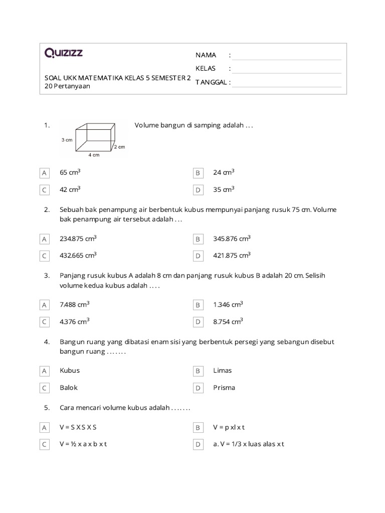 Rahasia Nilai Sempurna dengan Kumpulan Soal UUK Kelas 5 Semester 2 Terbaru