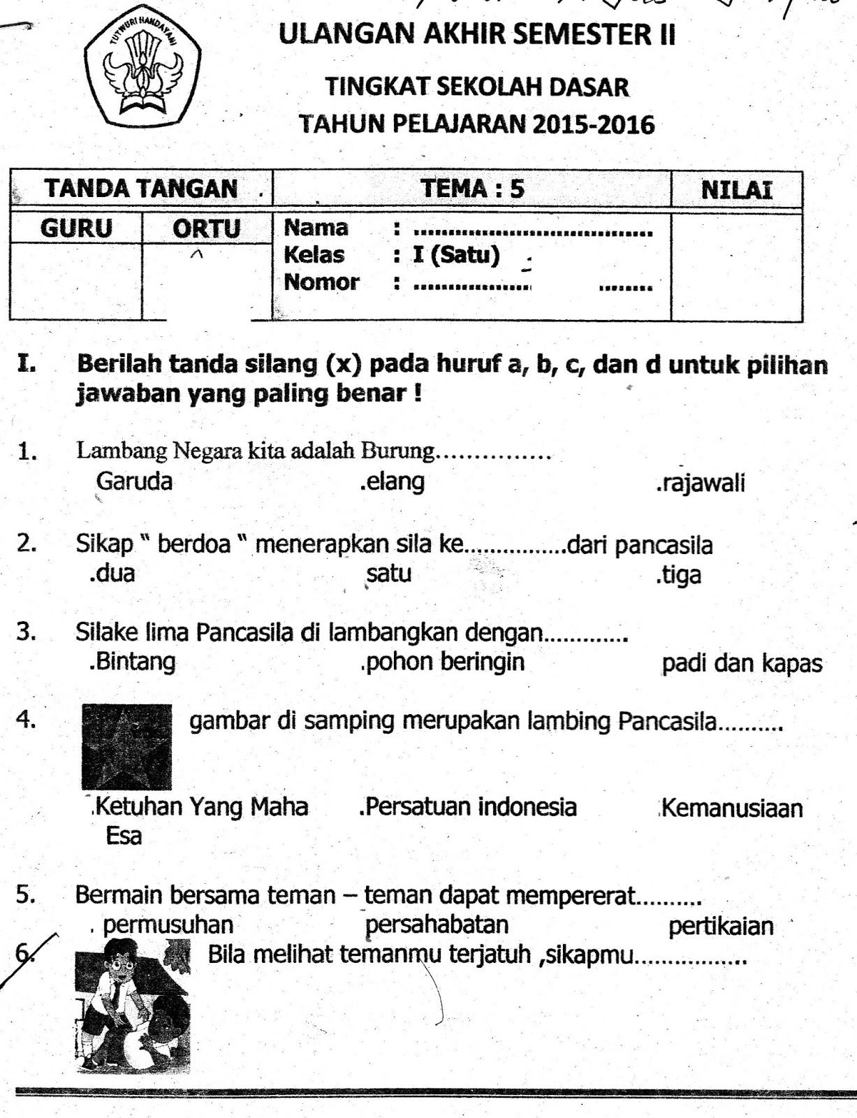 Wajib Tahu! Kumpulan Soal UTS Semester 2 Kelas 1 Kurikulum 2013 Paling Akurat